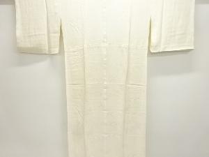 流水に草花模様織出し単衣長襦袢